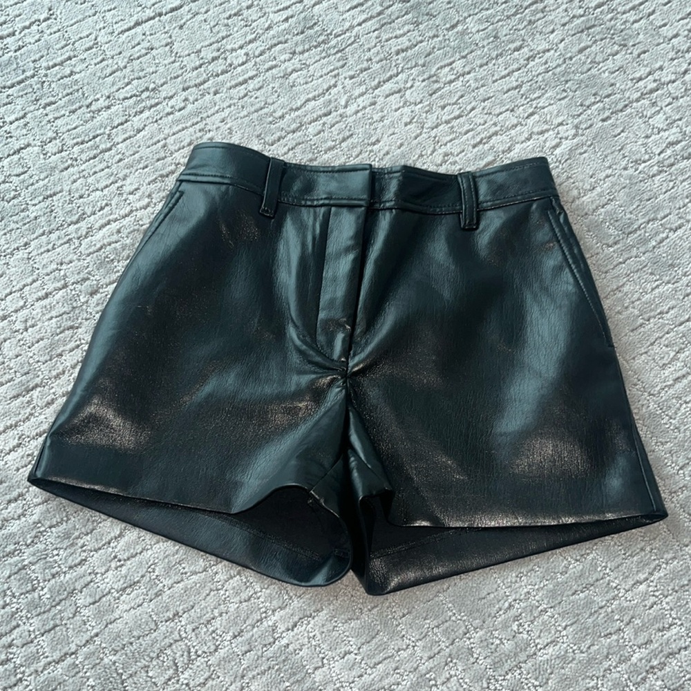 aritizia leather shorts